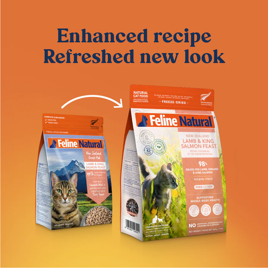 Feline Natural Freeze Dried Cat food - Lamb and Salmon Feast