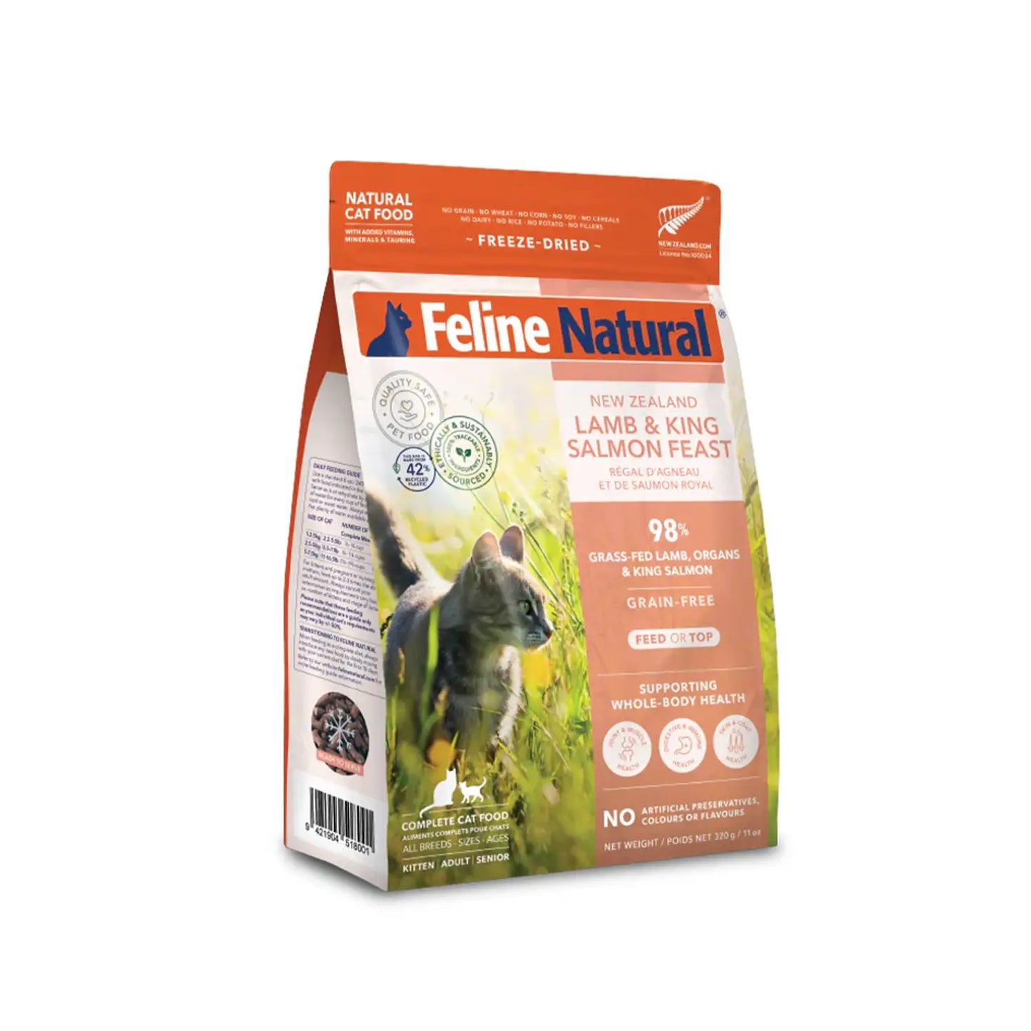 Feline Natural Freeze Dried Cat food - Lamb and Salmon Feast