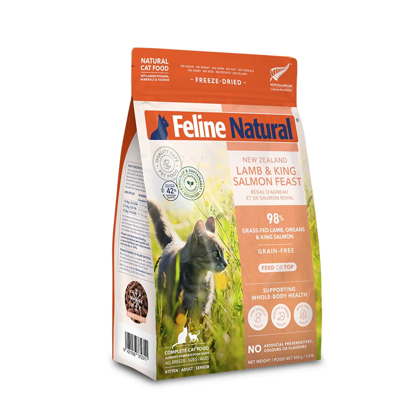 Feline Natural Freeze Dried Cat food - Lamb and Salmon Feast