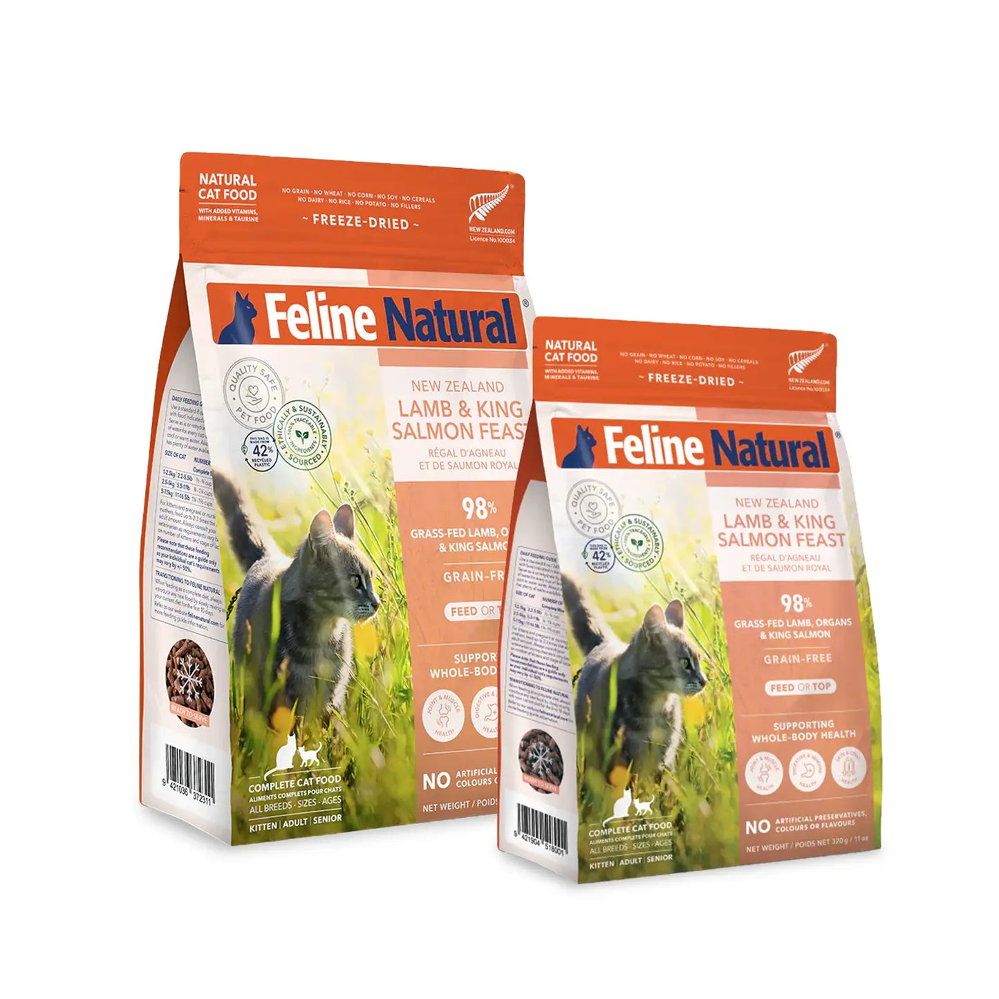 Feline Natural Freeze Dried Cat food - Lamb and Salmon Feast