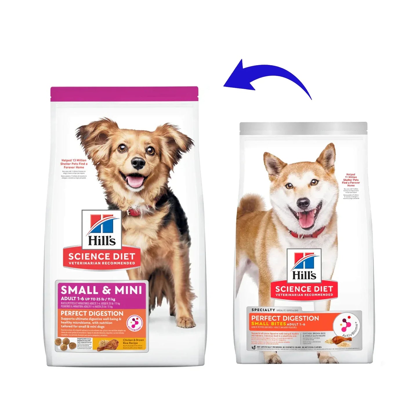 Hill's Science Diet (Specialty) - Perfect Digestion Canine Adult 1+ Small Bite Chicken, Brown Rice & Whole Oats