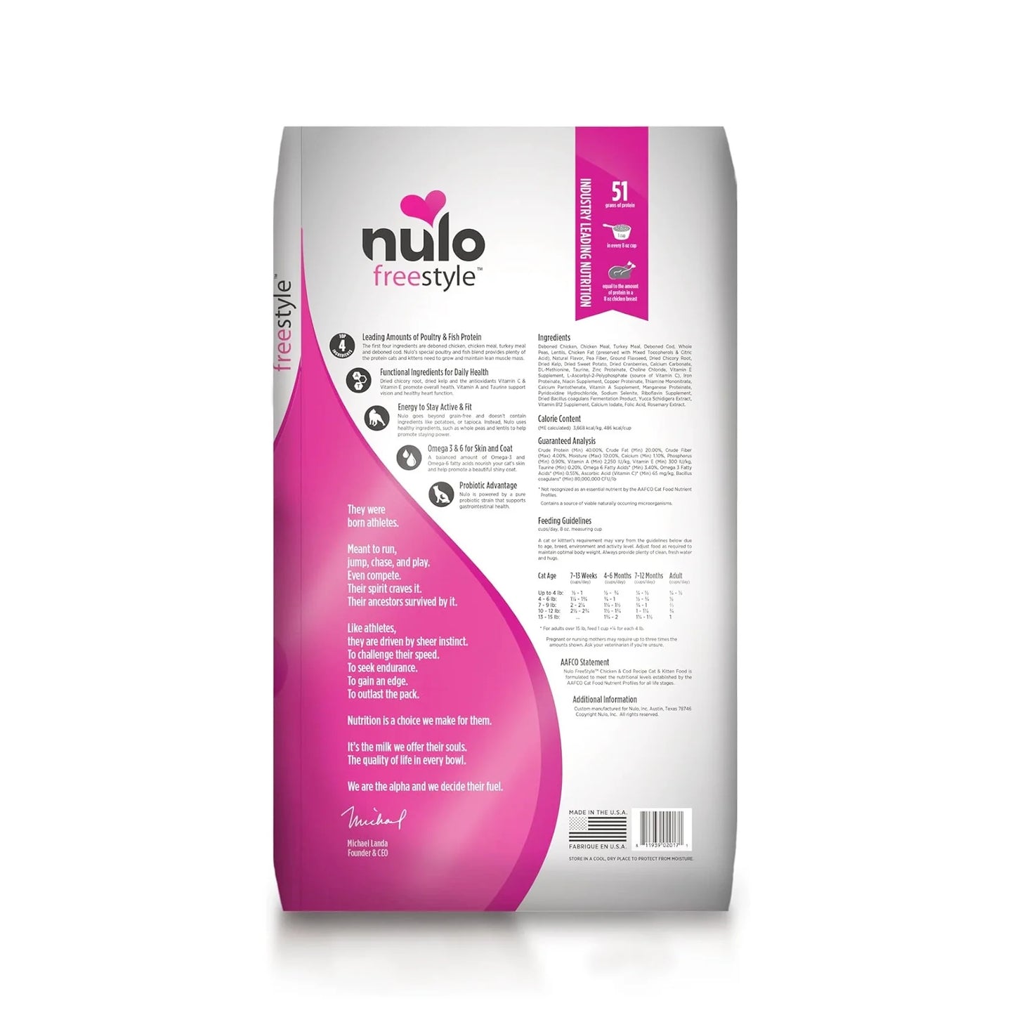 Nulo Freestyle Grain Free Cat Food For Kittens & Adults - Chicken & Cod Recipe