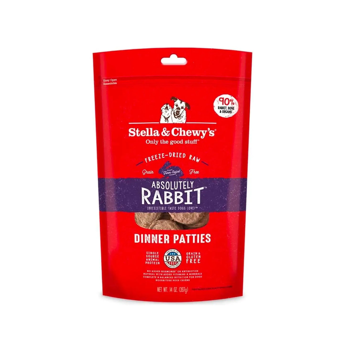 Stella & Chewy's Freeze Dried Rabbit Dinner Patties Dog Food - Vetopia
