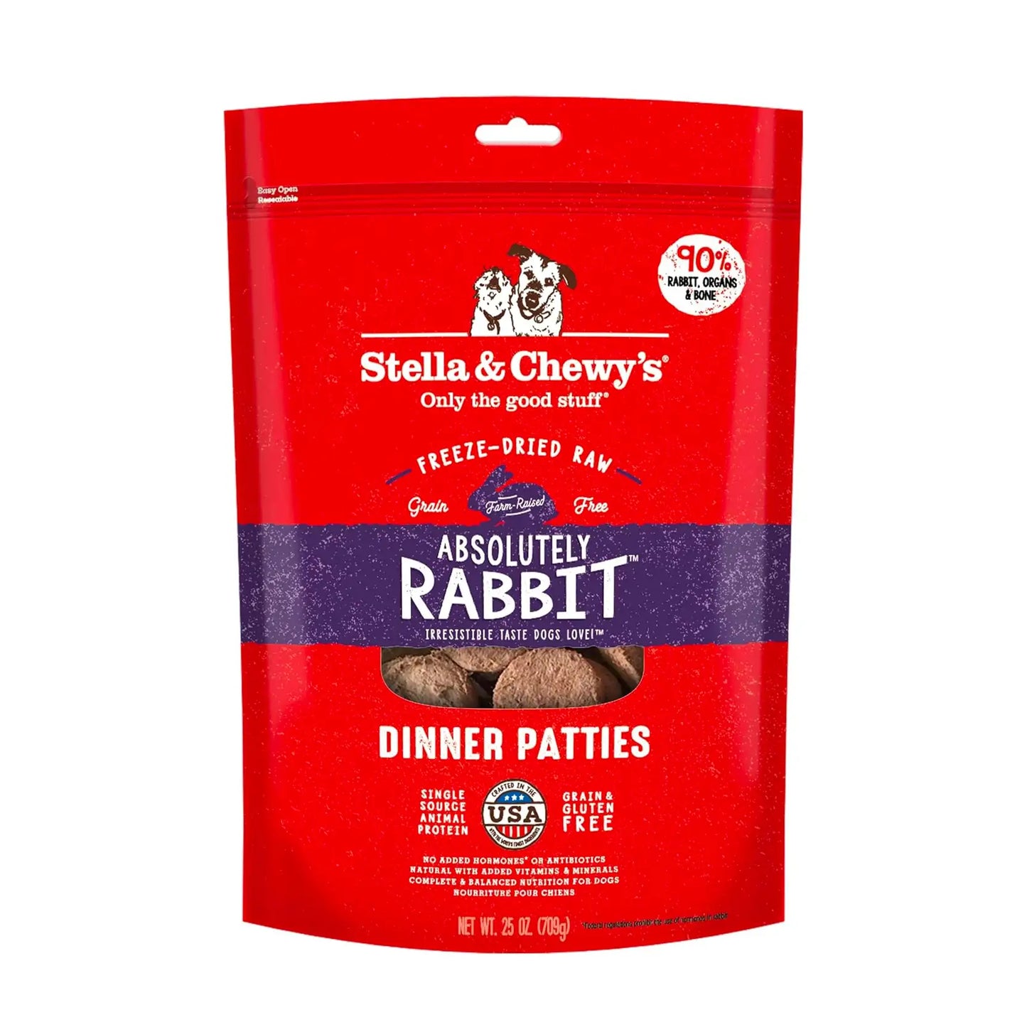 Stella & Chewy's Freeze Dried Rabbit Dinner Patties Dog Food - Vetopia