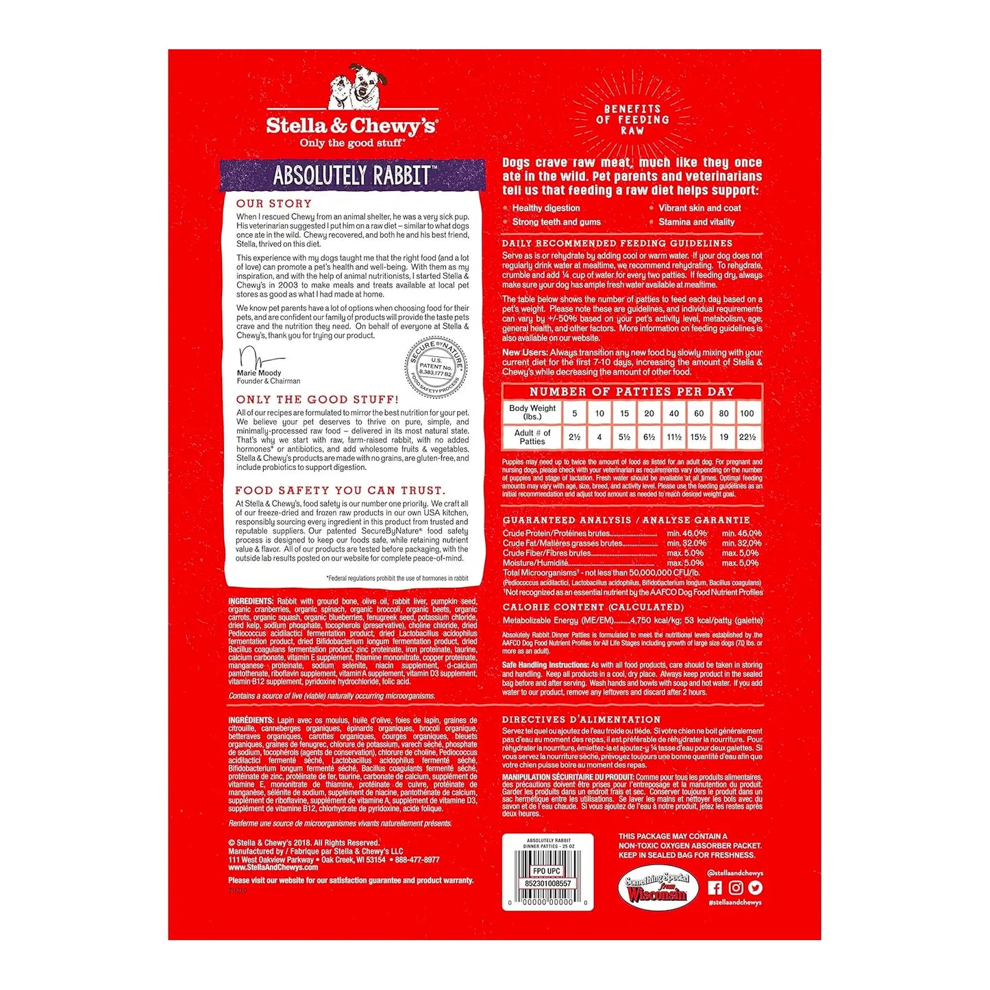 Stella & Chewy's Freeze Dried Rabbit Dinner Patties Dog Food - Vetopia