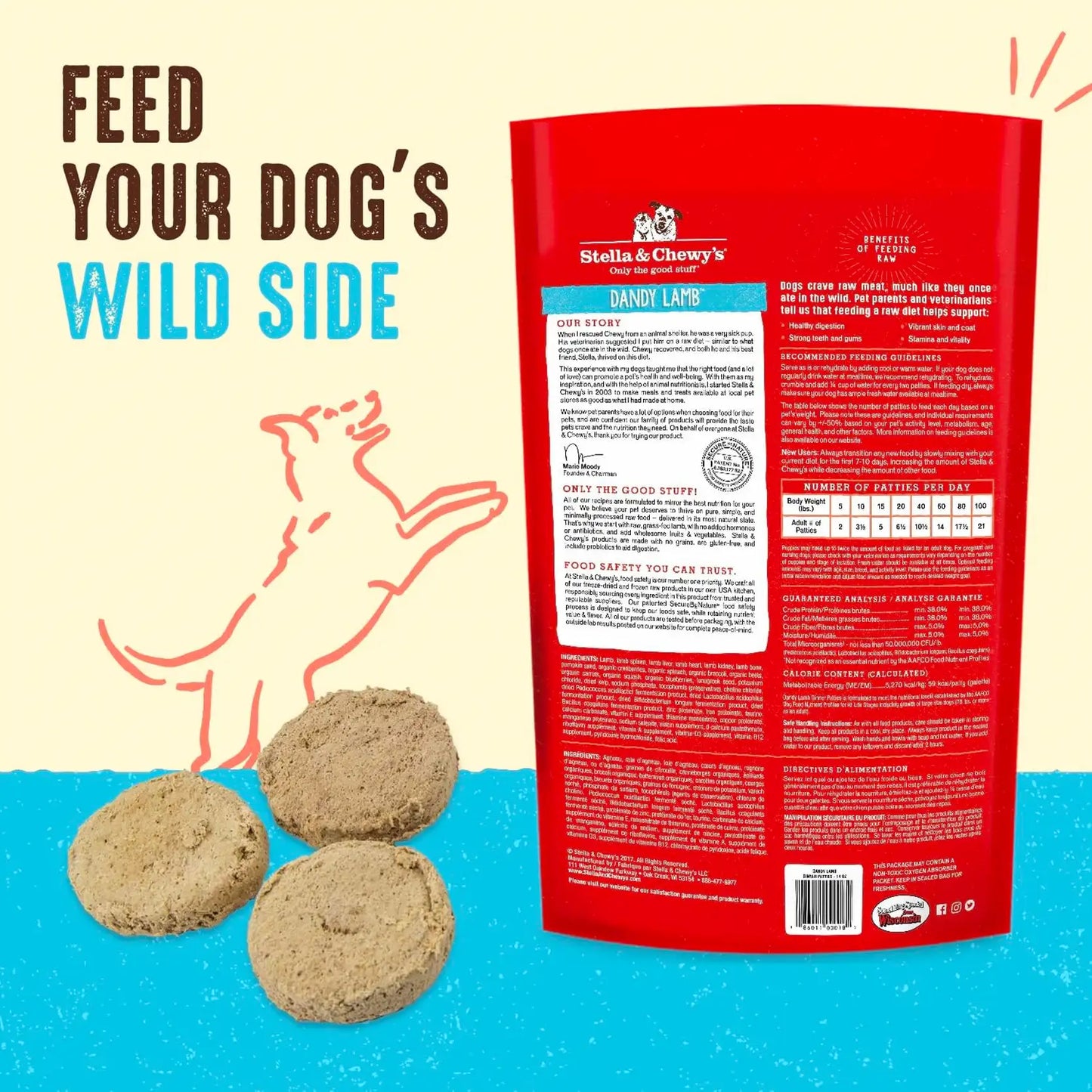 Stella & Chewy's - Freeze Dried Dandy Lamb Dinner Patties - Vetopia