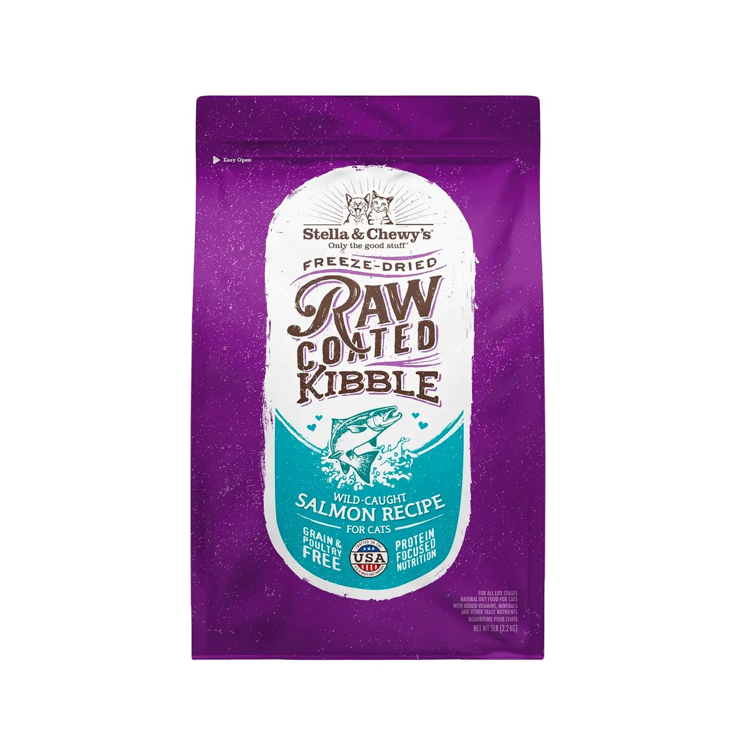 Stella & Chewy's - Freeze Dried Raw Coated Kibble for Cats (Wild-Caught Salmon Recipe)