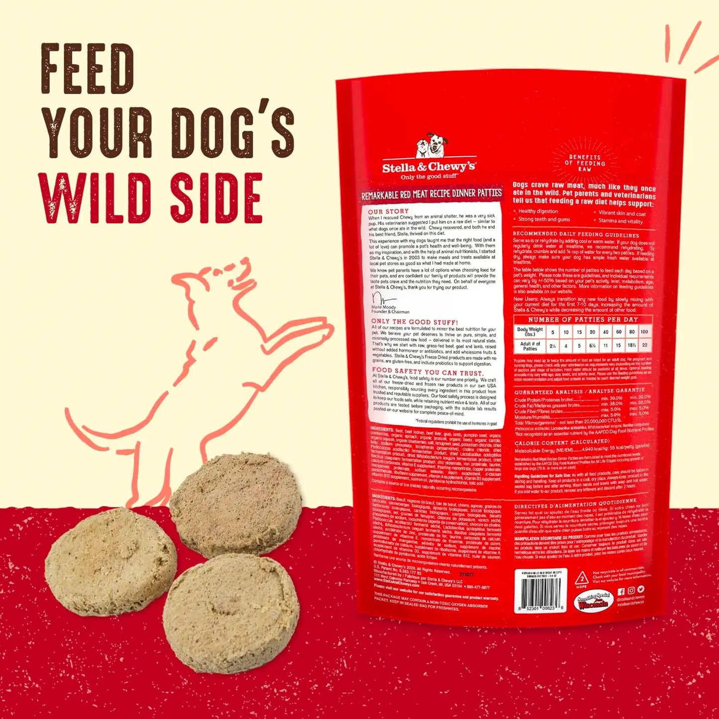 Stella & Chewy's - Freeze Dried Remarkable Red Meat Dinner Patties