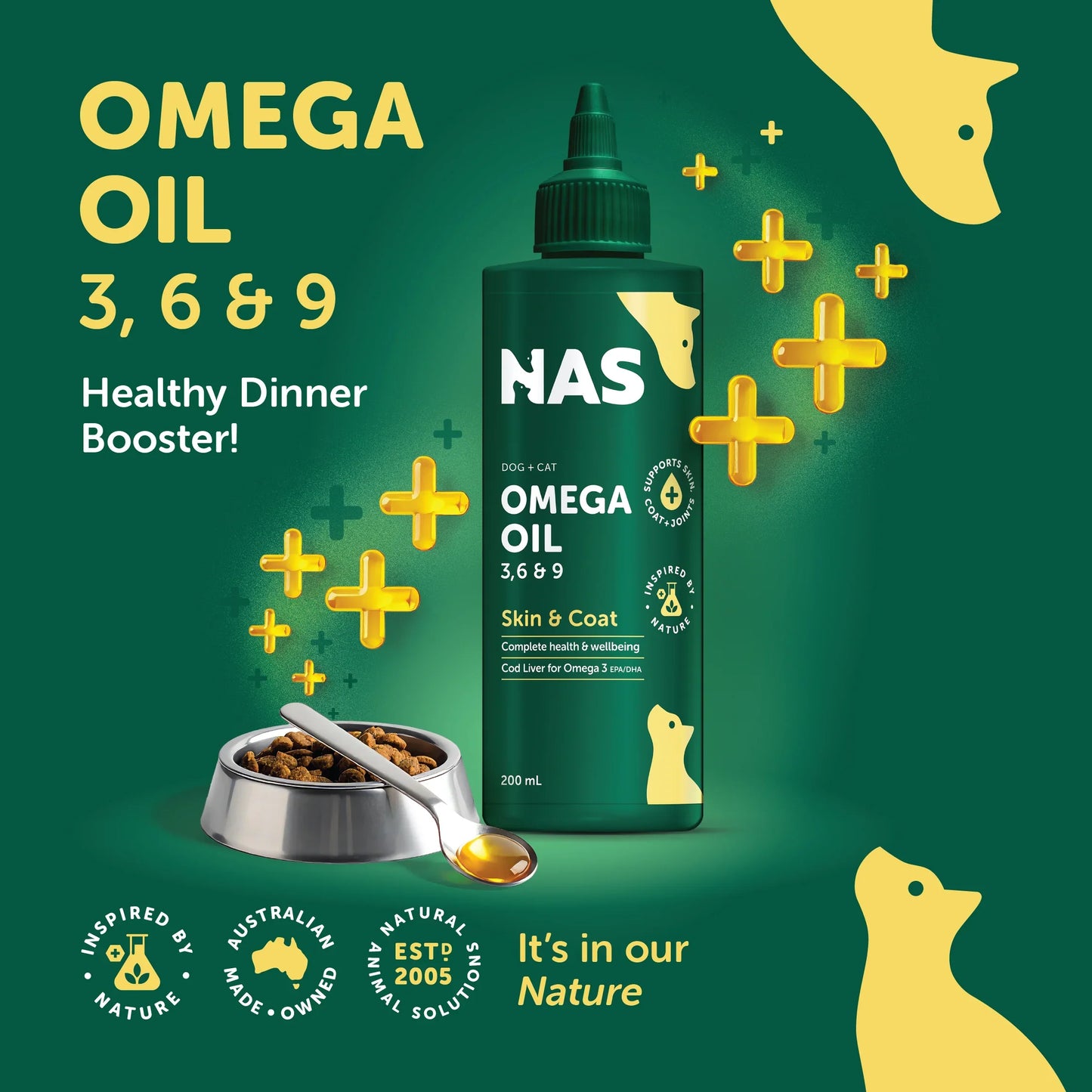 Natural Animal Solutions | Omega Oil 3, 6 & 9 | Vetopia