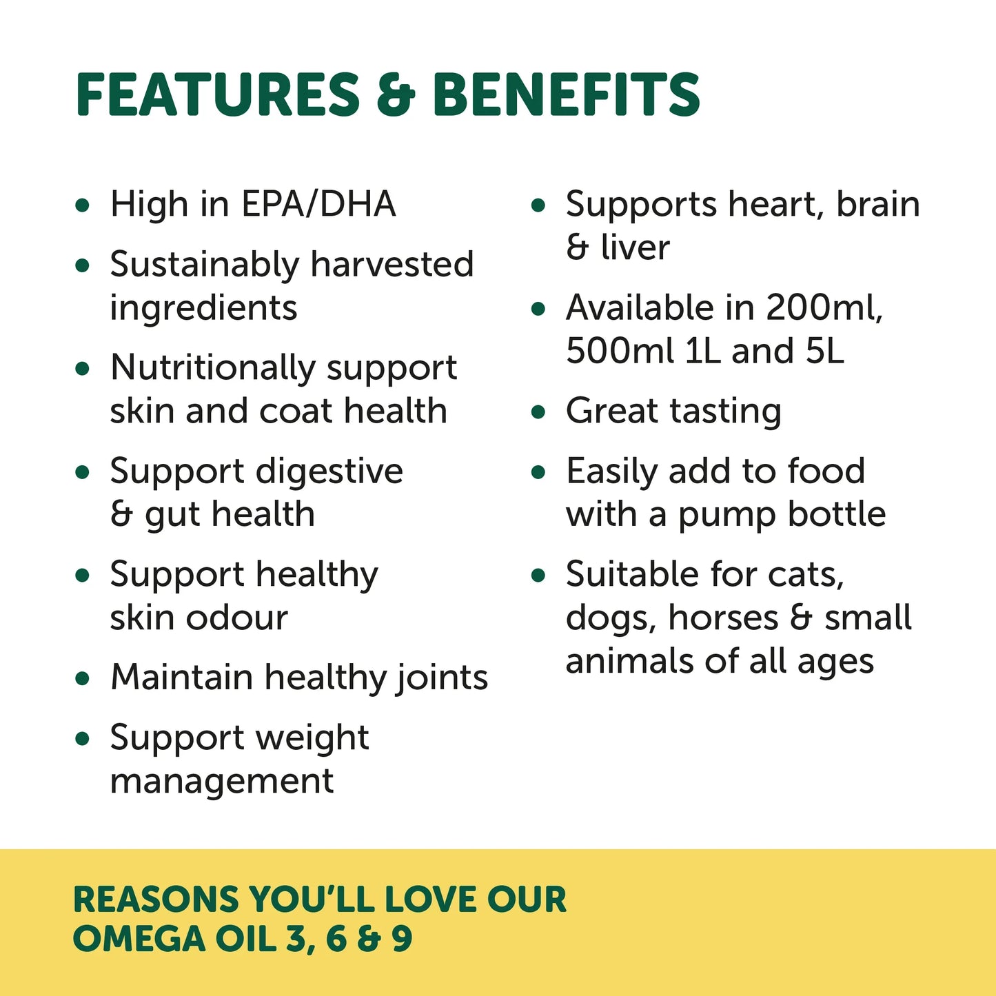 Natural Animal Solutions | Omega Oil 3, 6 & 9 | Vetopia