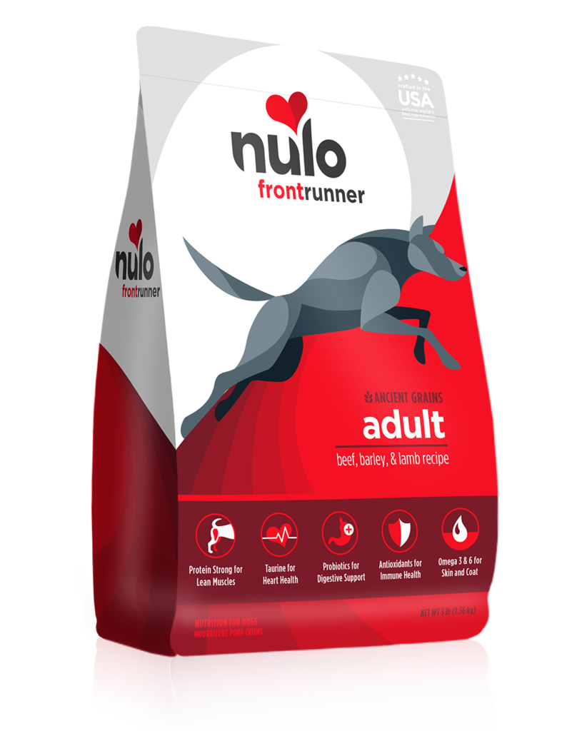 Nulo Frontrunner High-Meat Kibble for Adult Dogs - beef, barley & lamb recipe