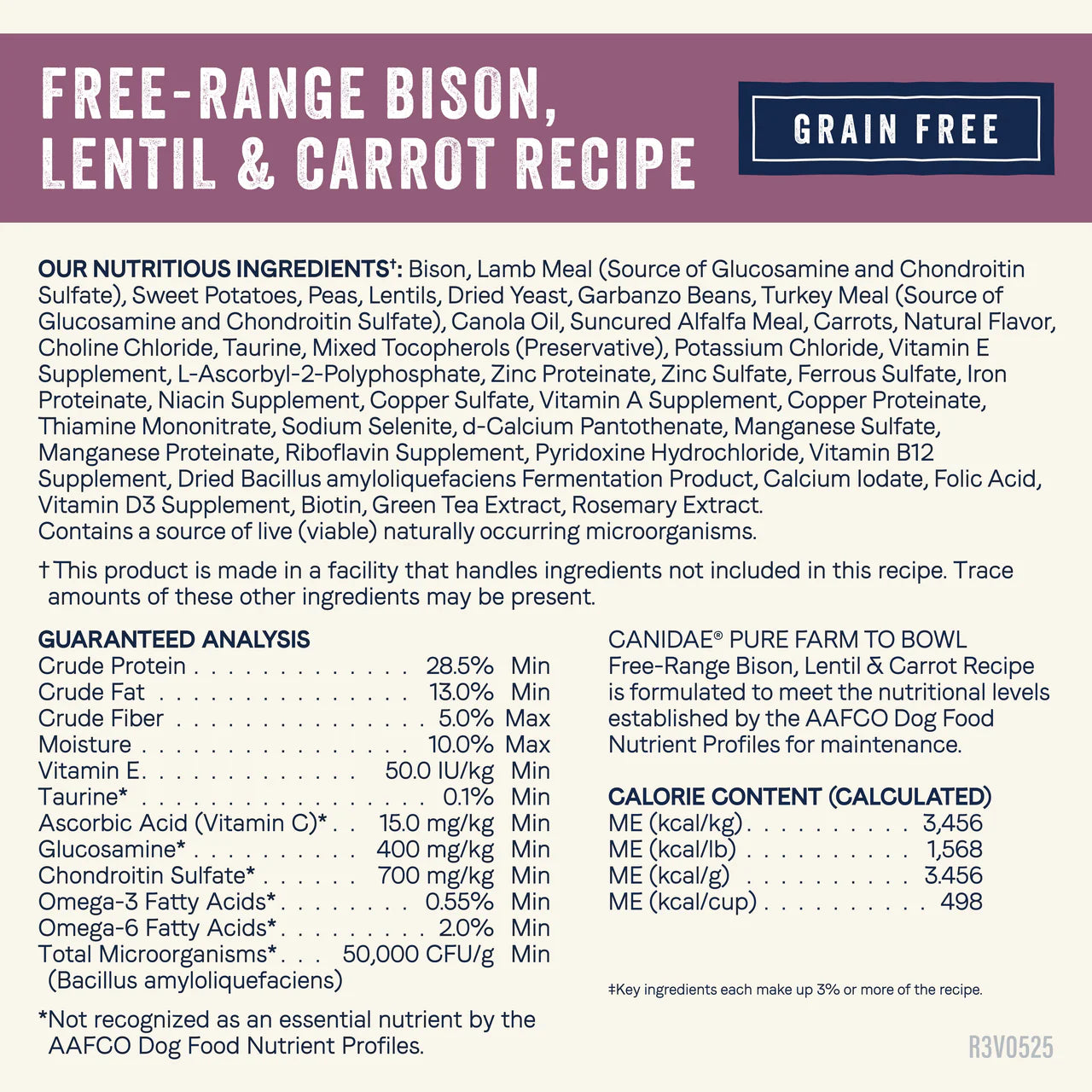 Canidae | PURE Dry Dog Food Grain Free Bison | Vetopia