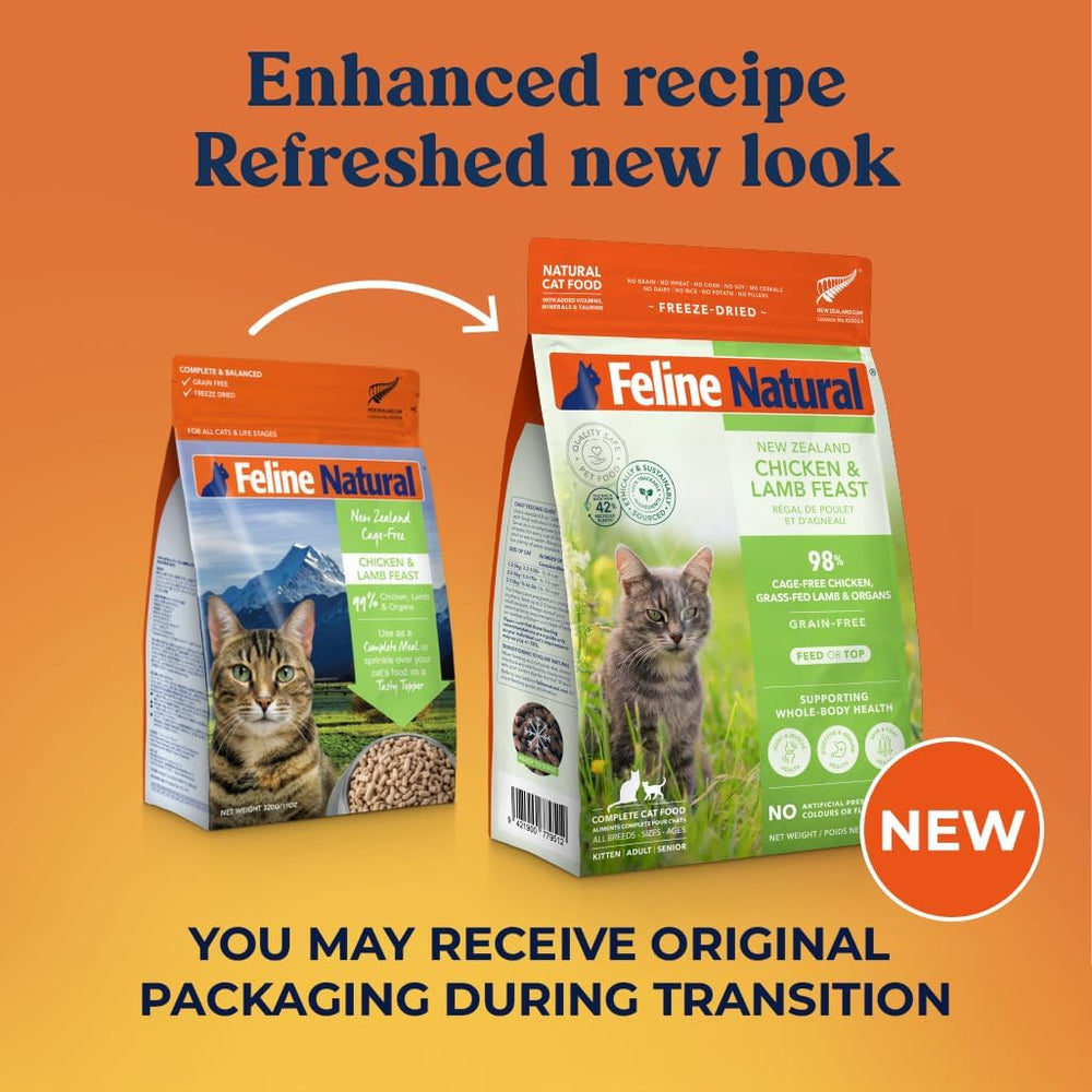 Feline Natural Freeze Dried Cat food - Chicken and Lamb Feast