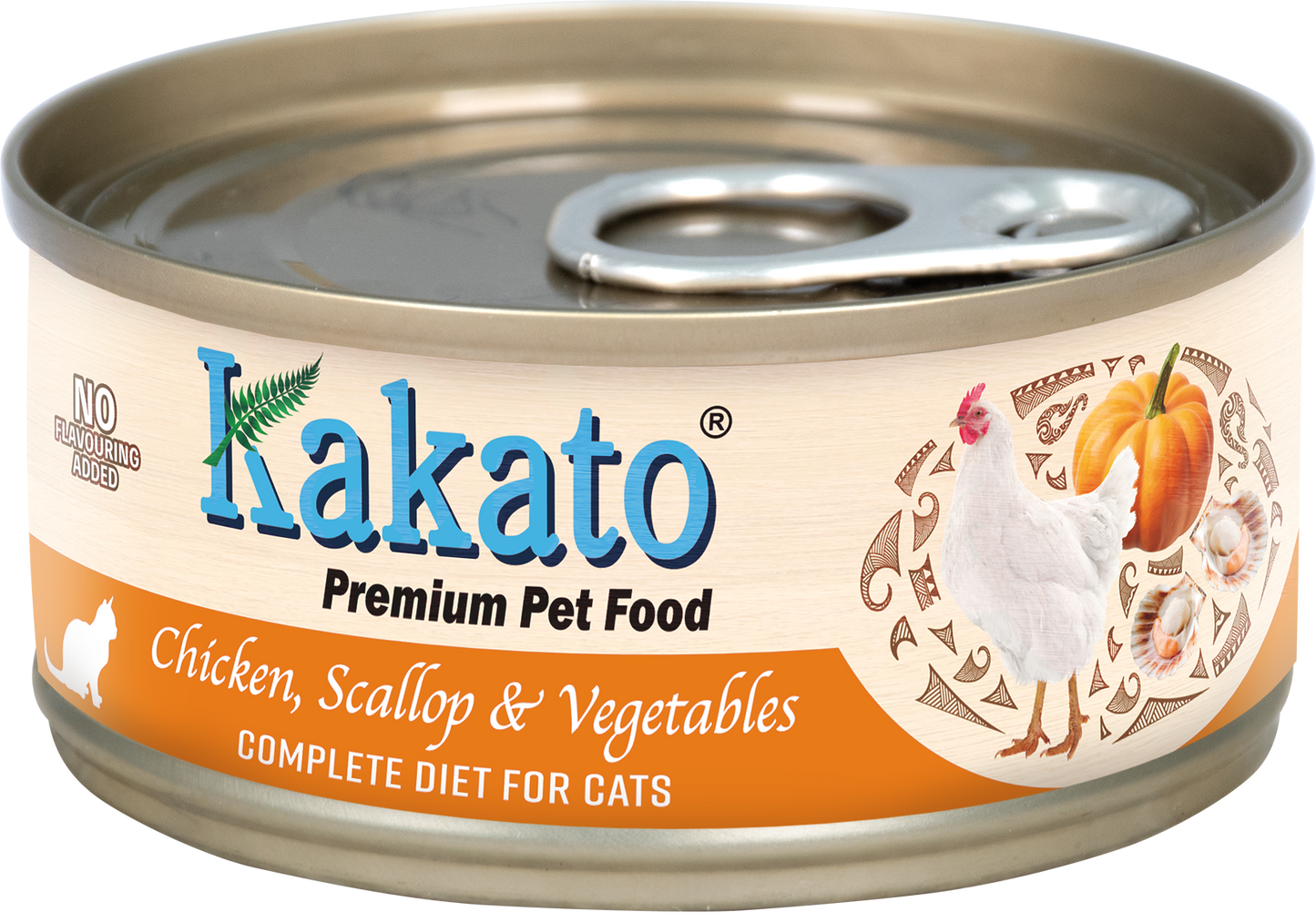 Kakato Complete Diet Tinned Food - Chicken, Scallop & Vegetables 70g