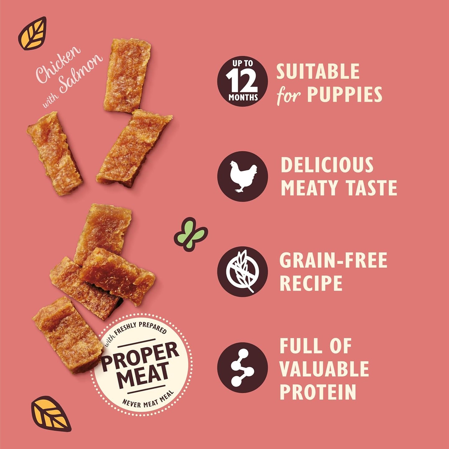 Lily's Kitchen | Chicken & Salmon Nibbles Puppy Treats | Vetopia