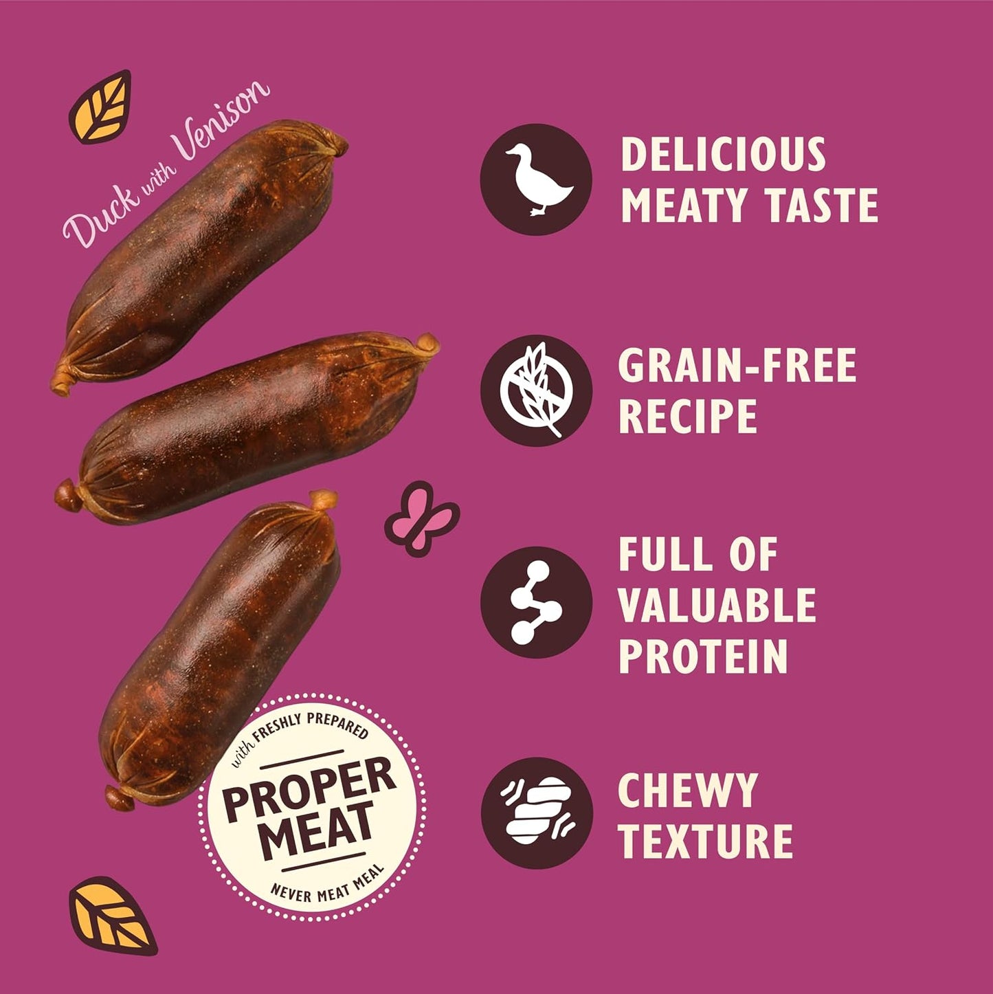 Lily's Kitchen - Scrumptious Duck & Venison Sausages 70g - Vetopia