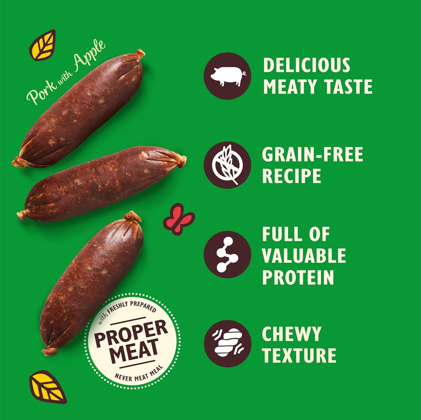 Lily's Kitchen - Cracking Pork & Apple Sausages 70g - Vetopia