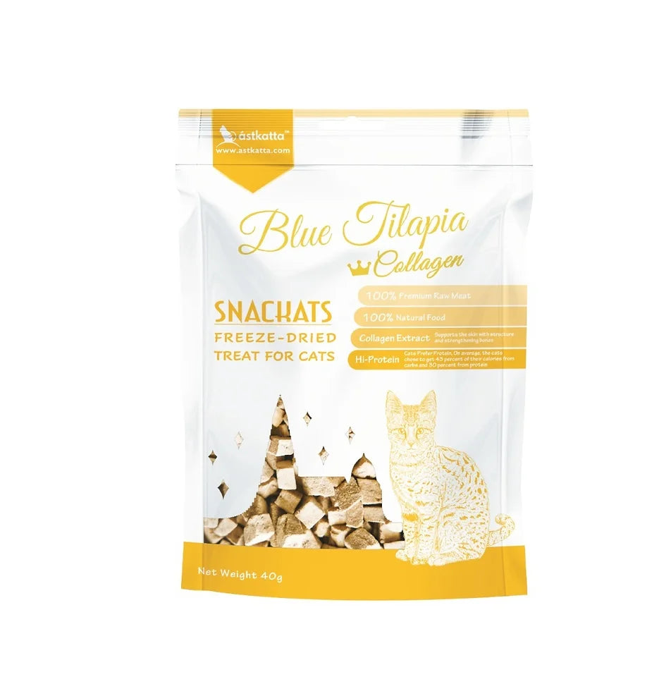 Astkatta - Freeze Dried Treats with Supplement - Blue Tilapia & Collagen 40g