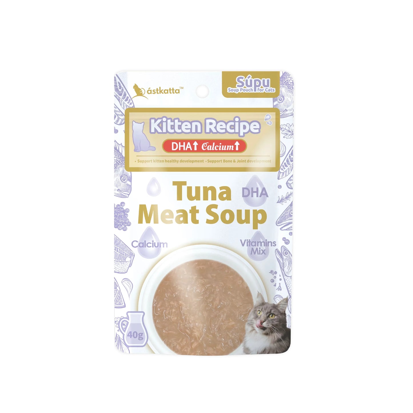 Astkatta - Hydrate Kitten Recipe Tuna Meat Soup Pouch 40g

