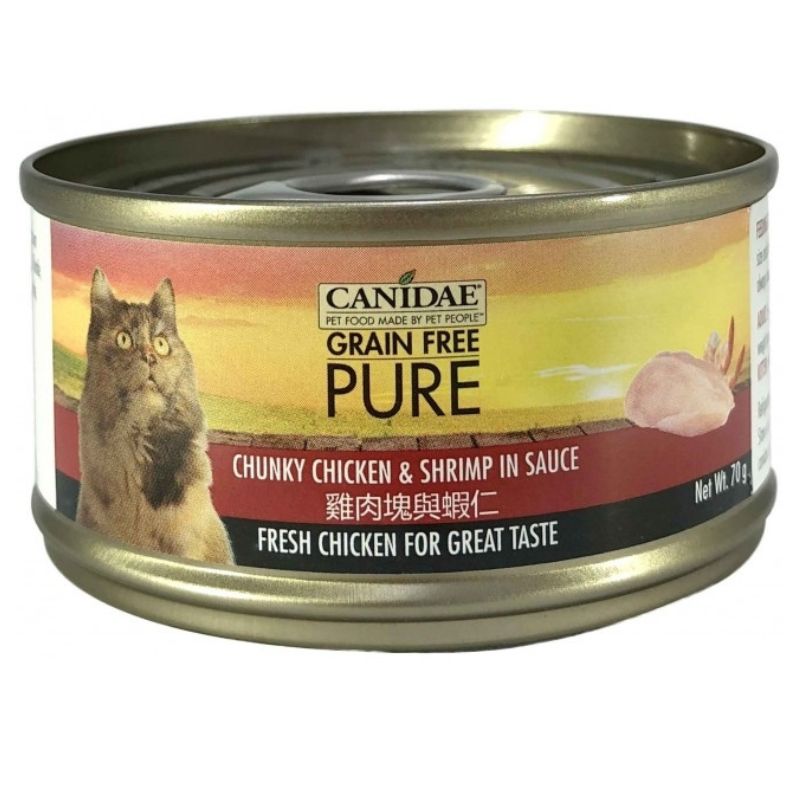 Canidae Pure Canned food for Cat - Chunky Chicken & Shrimp in sauce 70g