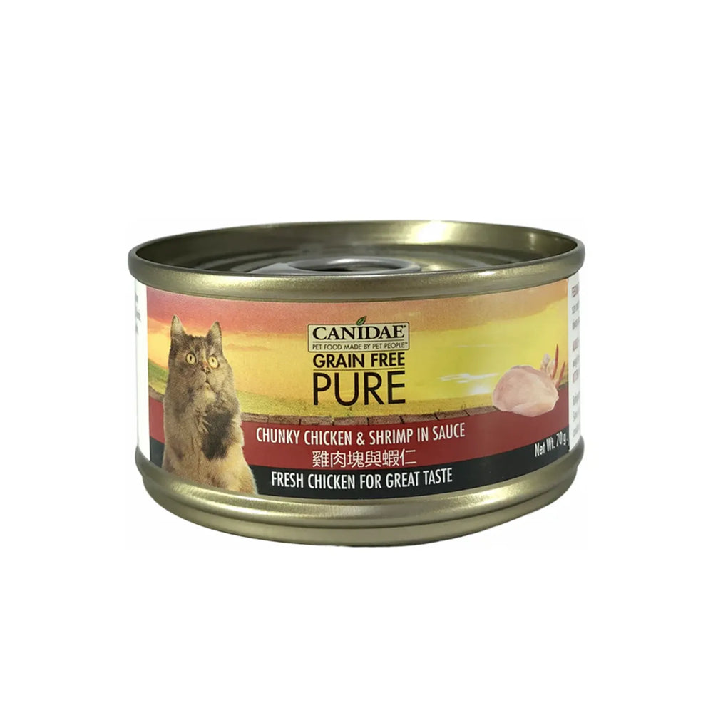 Canidae Pure Canned food for Cat - Chunky Chicken & Shrimp in sauce 70g