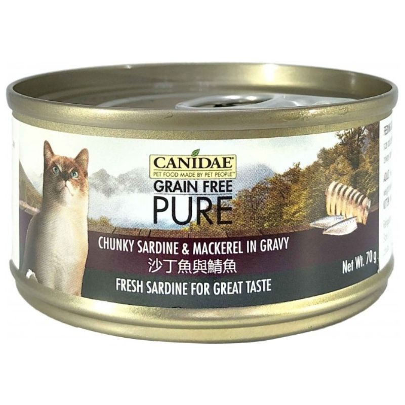 Canidae Pure Canned food for Cat - Chunky Sardine & Mackerel in gravy 70g