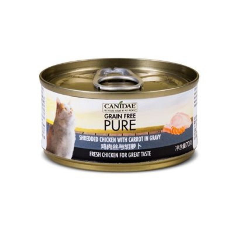 Canidae Pure Canned food for Cat - Shredded Chicken With Carrot in gravy 70g