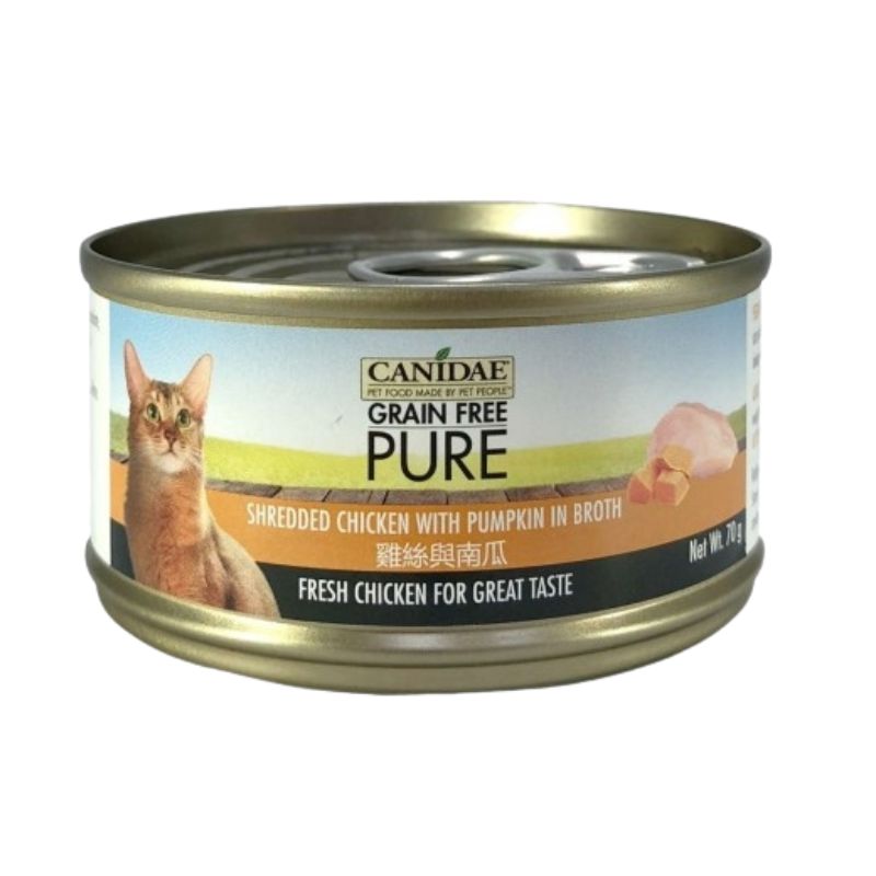 Canidae Pure Canned food for Cat - Shredded Chicken with Pumpkin in broth 70g