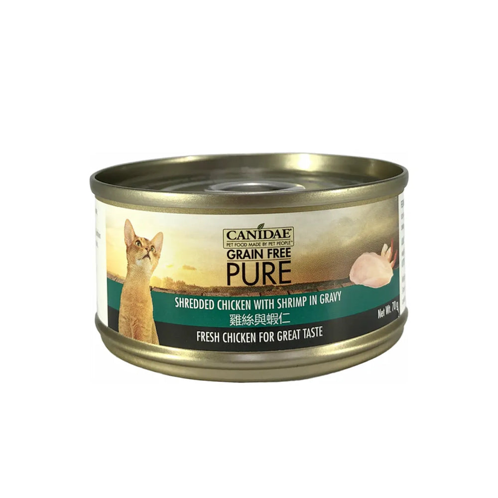 Canidae Pure Canned food for Cat - Shredded Chicken with Shrimp in gravy 70g