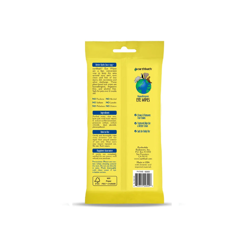 Earthbath Eye Wipes 30pcs