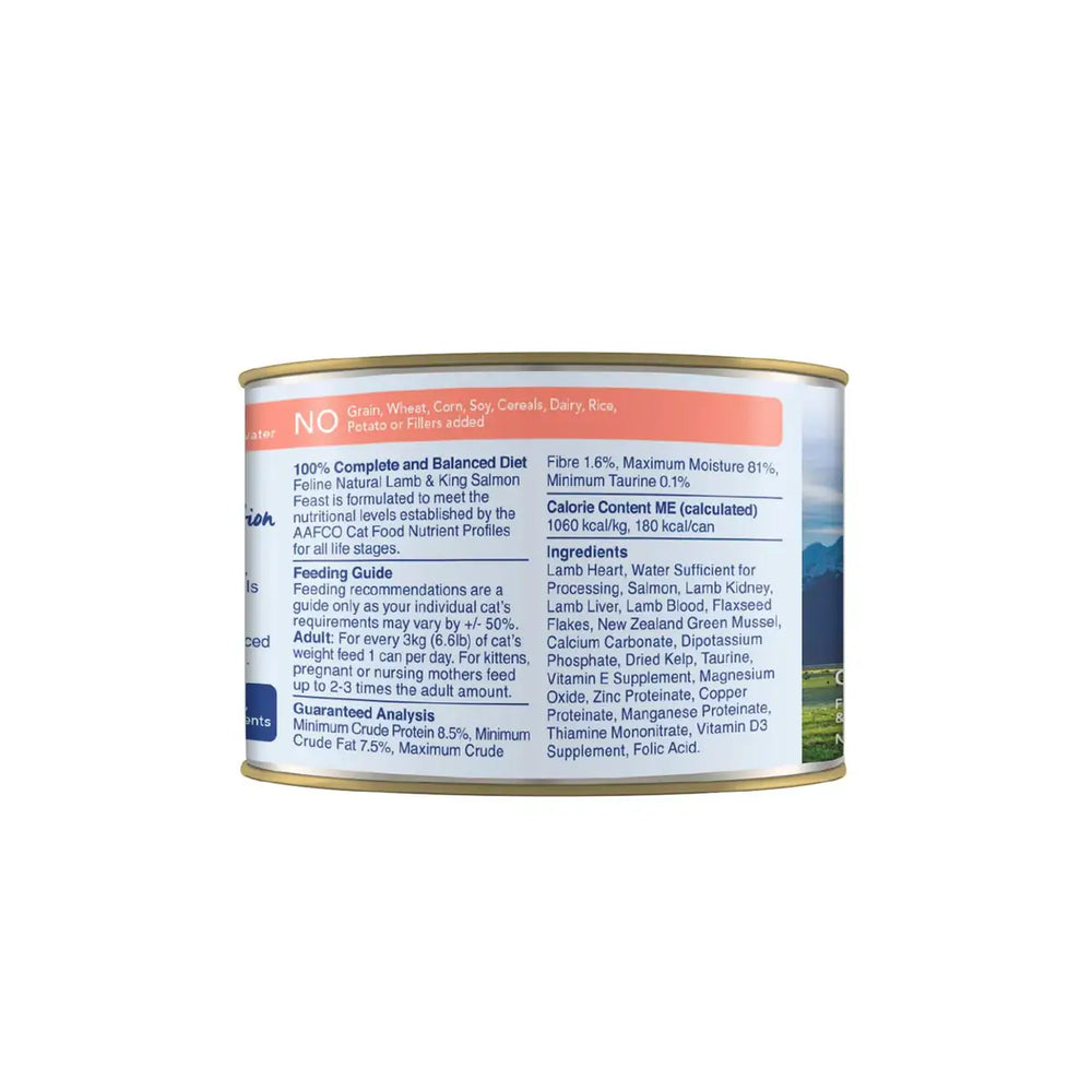 Feline Natural Canned Cat Food - Lamb & King Salmon