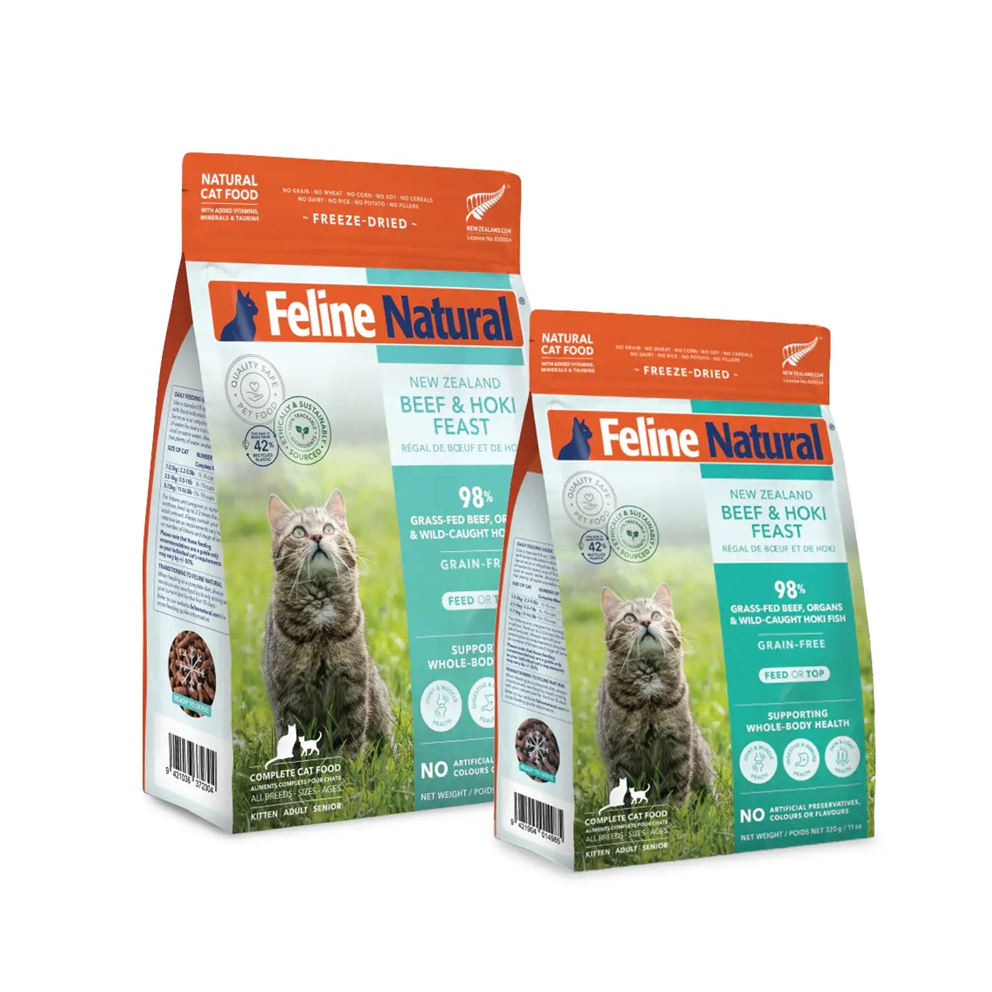Feline Natural Freeze Dried Cat food - Beef and Hoki Feast