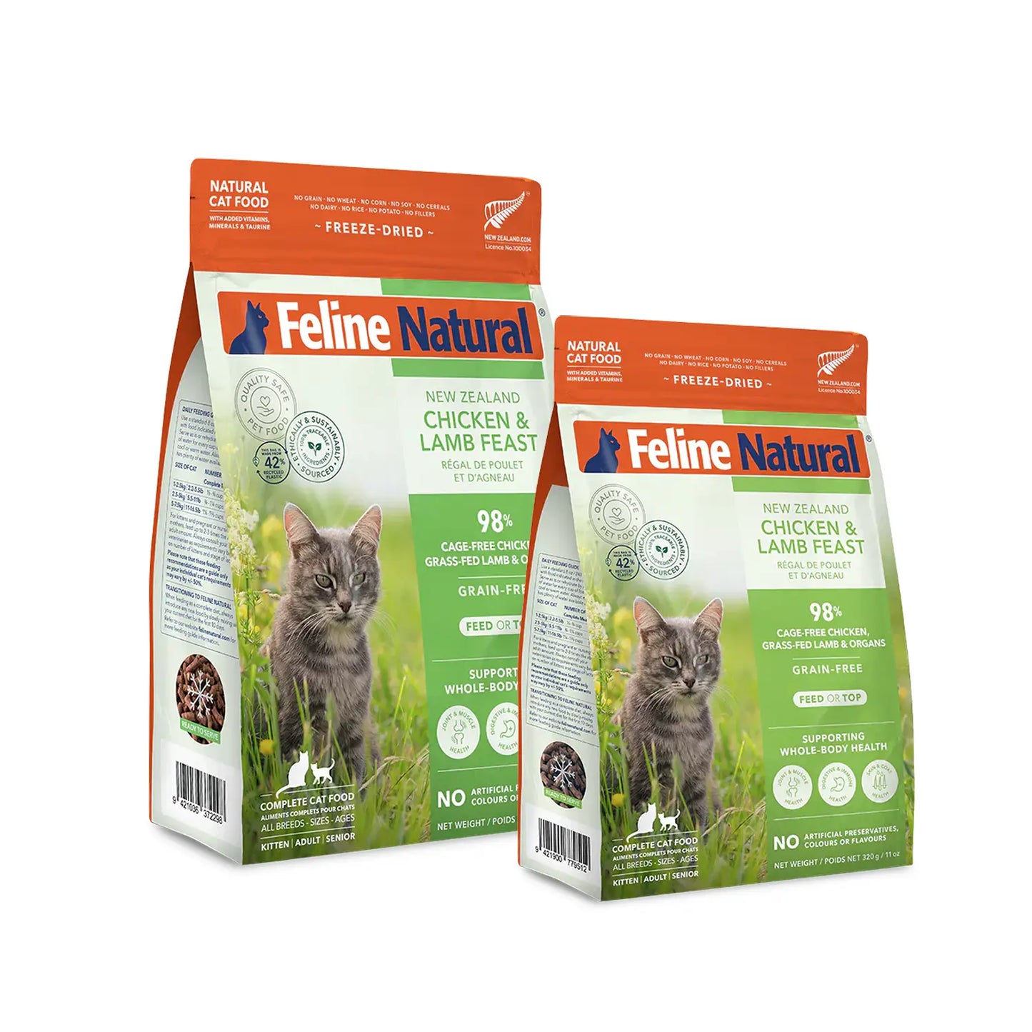 Feline Natural Freeze Dried Cat food - Chicken and Lamb Feast