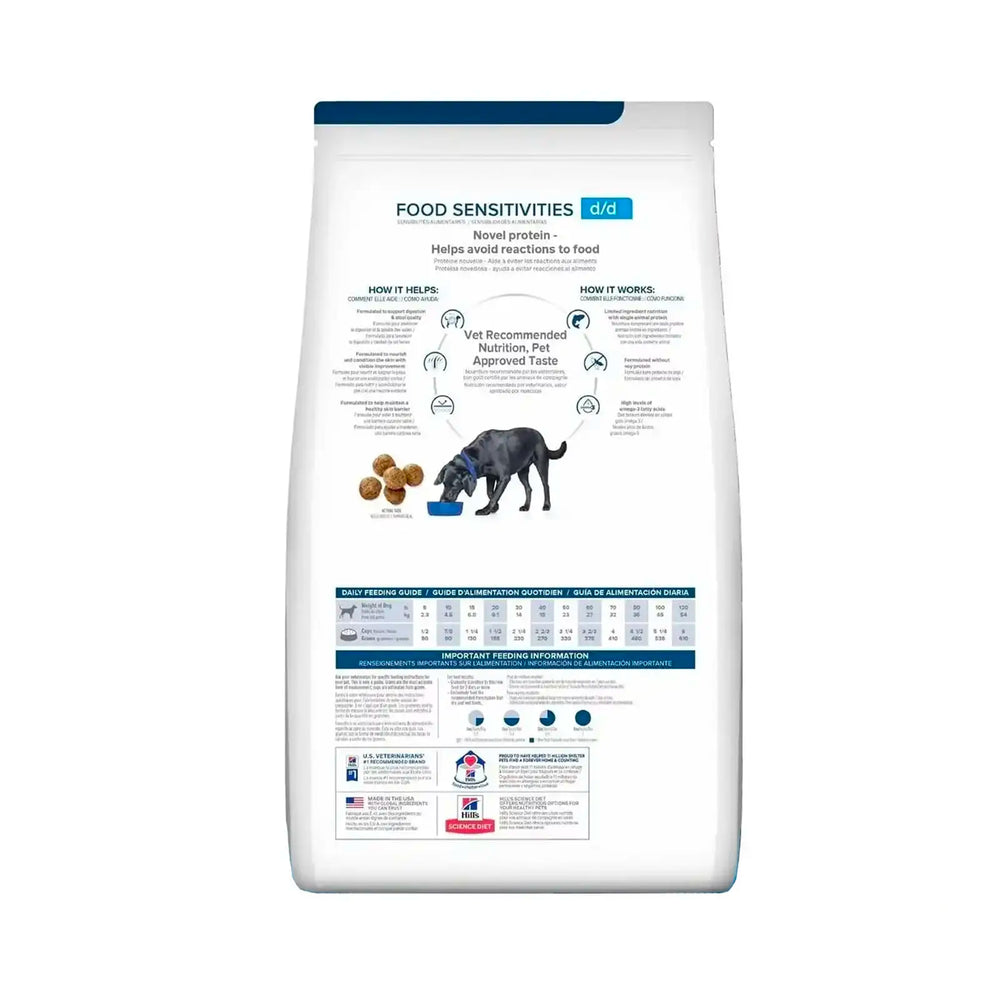 Hill's Prescription Diet - Canine D/D Skin Sensitivities "Potato & Salmon" 8lbs