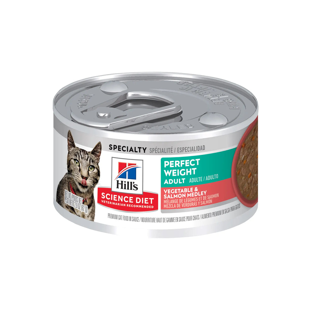 Hill's Science Diet - Feline Adult Perfect Weight Vegetable & Salmon Medley 2.9oz