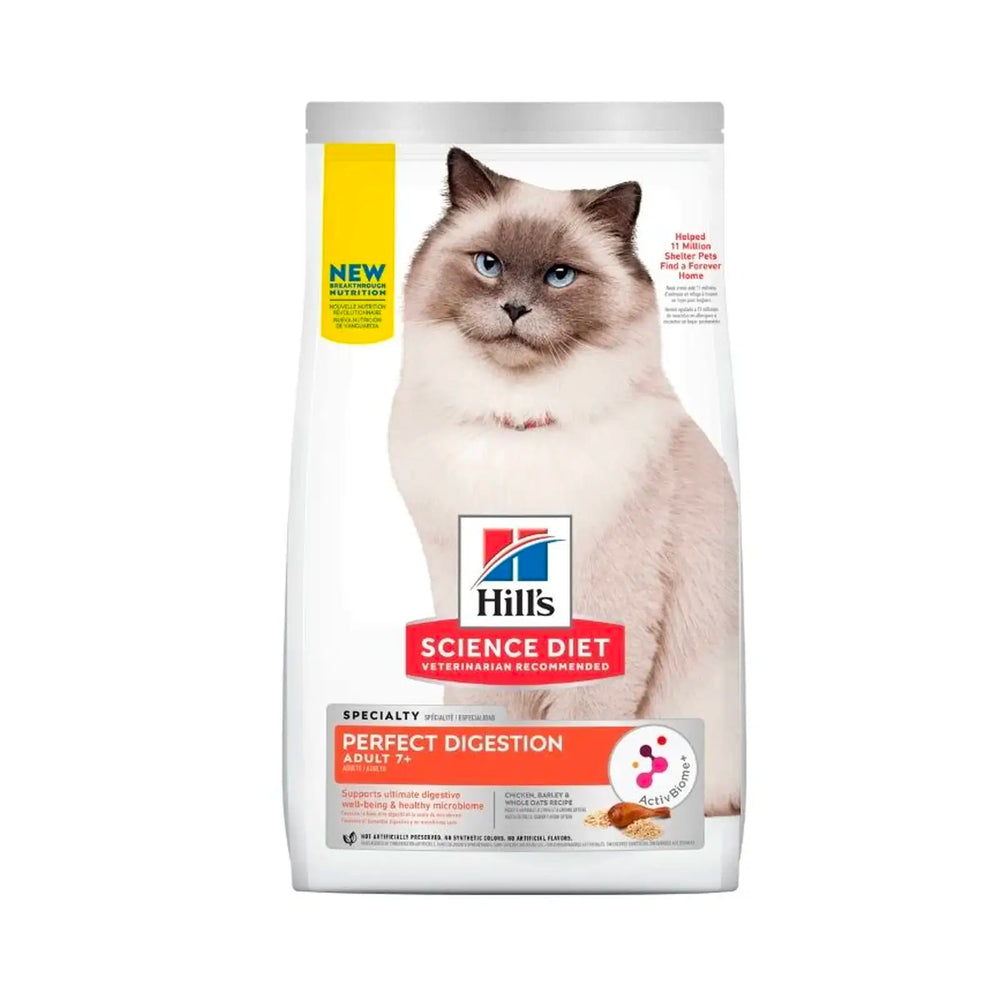 Hill's Science Diet (Specialty) - Perfect Digestion Feline Adult 7+ Chicken, Barley & Whole Oats 3.5lbs