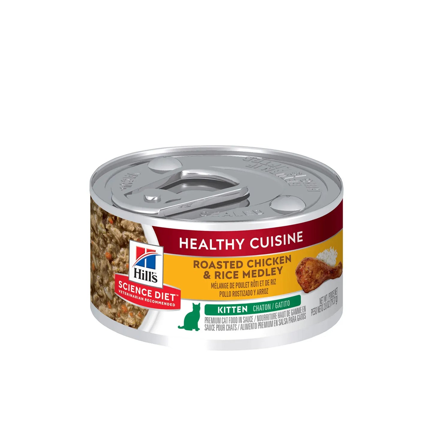 Hills Science Diet - Feline Kitten Healthy Cuisine Roasted Chicken & Rice Medley Stew 2.8oz