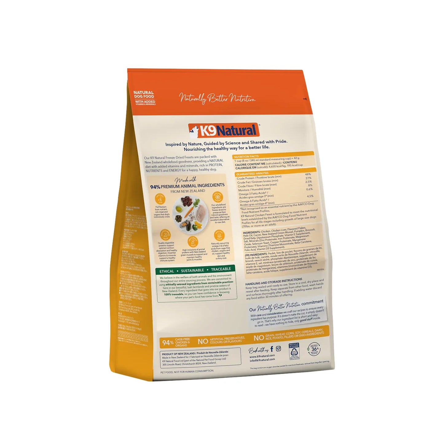 K9 Natural Freeze Dried Dog Food - Chicken Feast - Vetopia