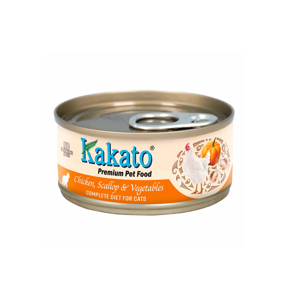 Kakato Complete Diet Tinned Food - Chicken, Scallop & Vegetables 70g