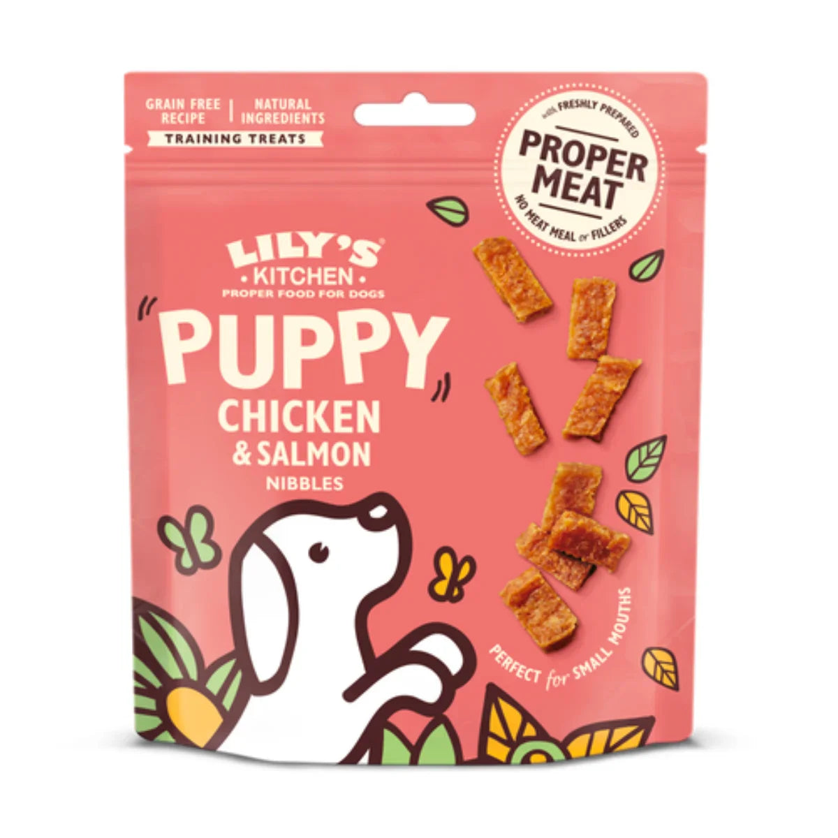 Lily's Kitchen | Chicken and Salmon Nibbles Puppy Treats | Vetopia