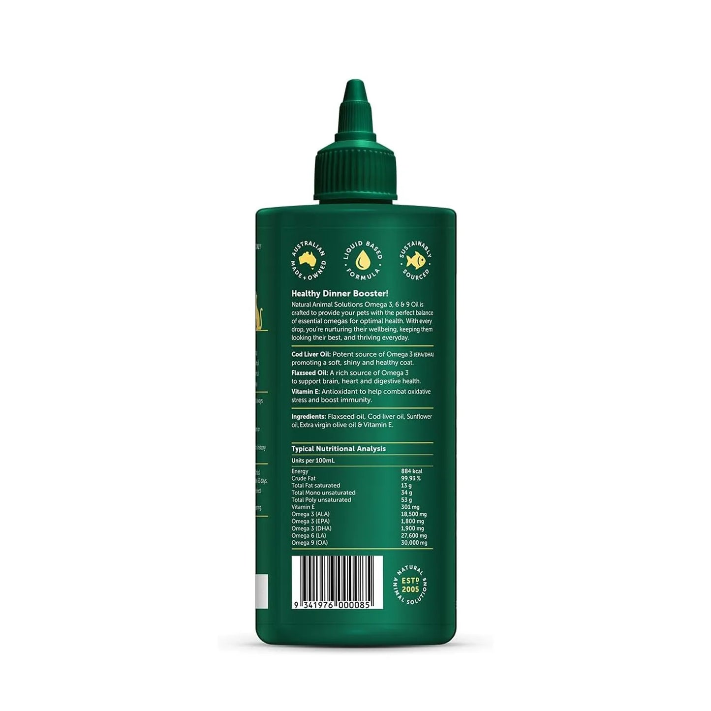 Natural Animal Solutions | Omega Oil 3, 6 & 9 for Dogs | Vetopia