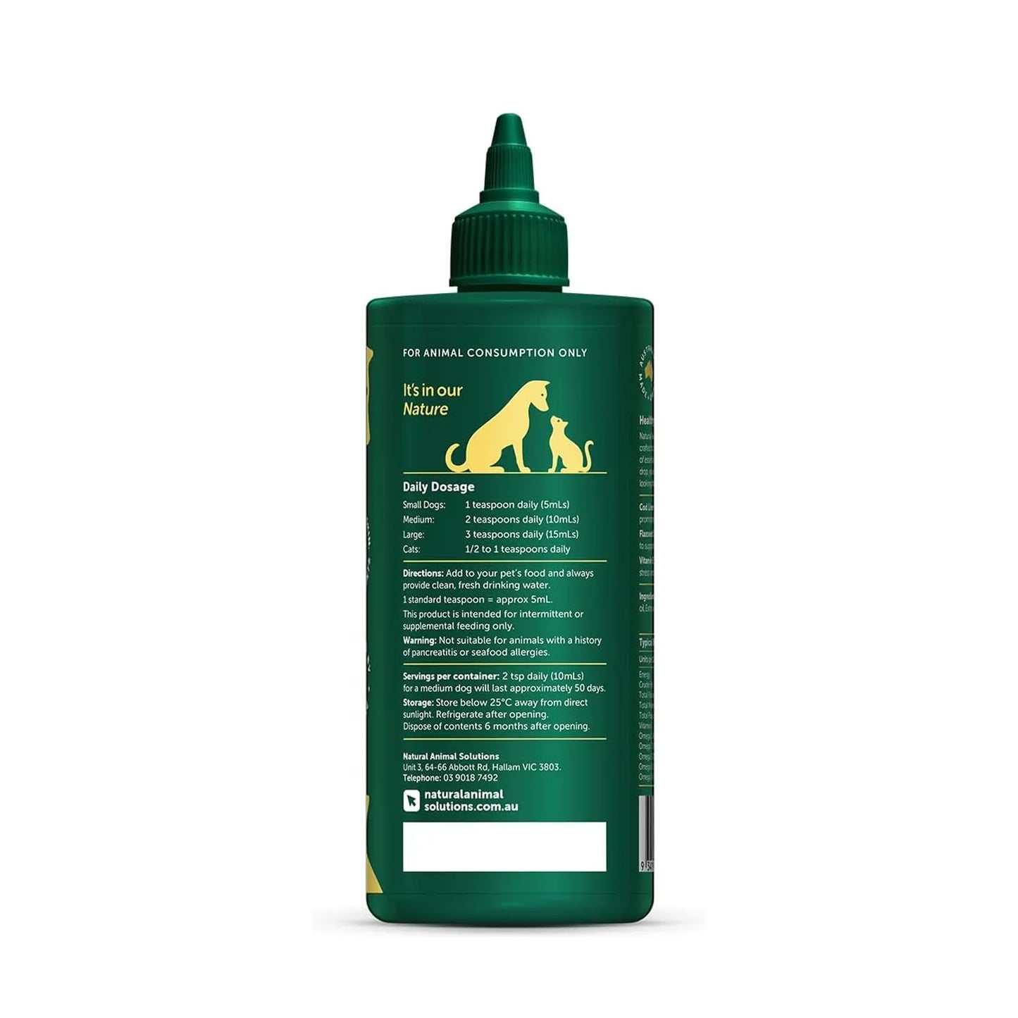 Natural Animal Solutions | Omega Oil 3, 6 & 9 for Dogs | Vetopia