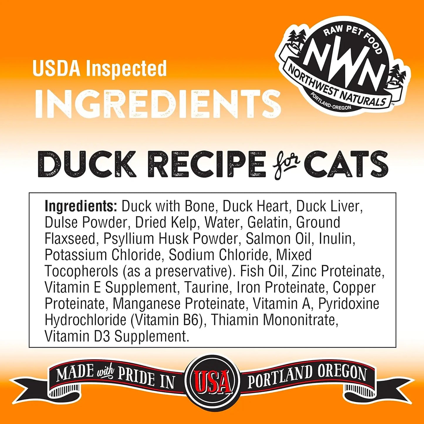 Northwest Naturals Freeze Dried Diets For Cats - Duck Recipe