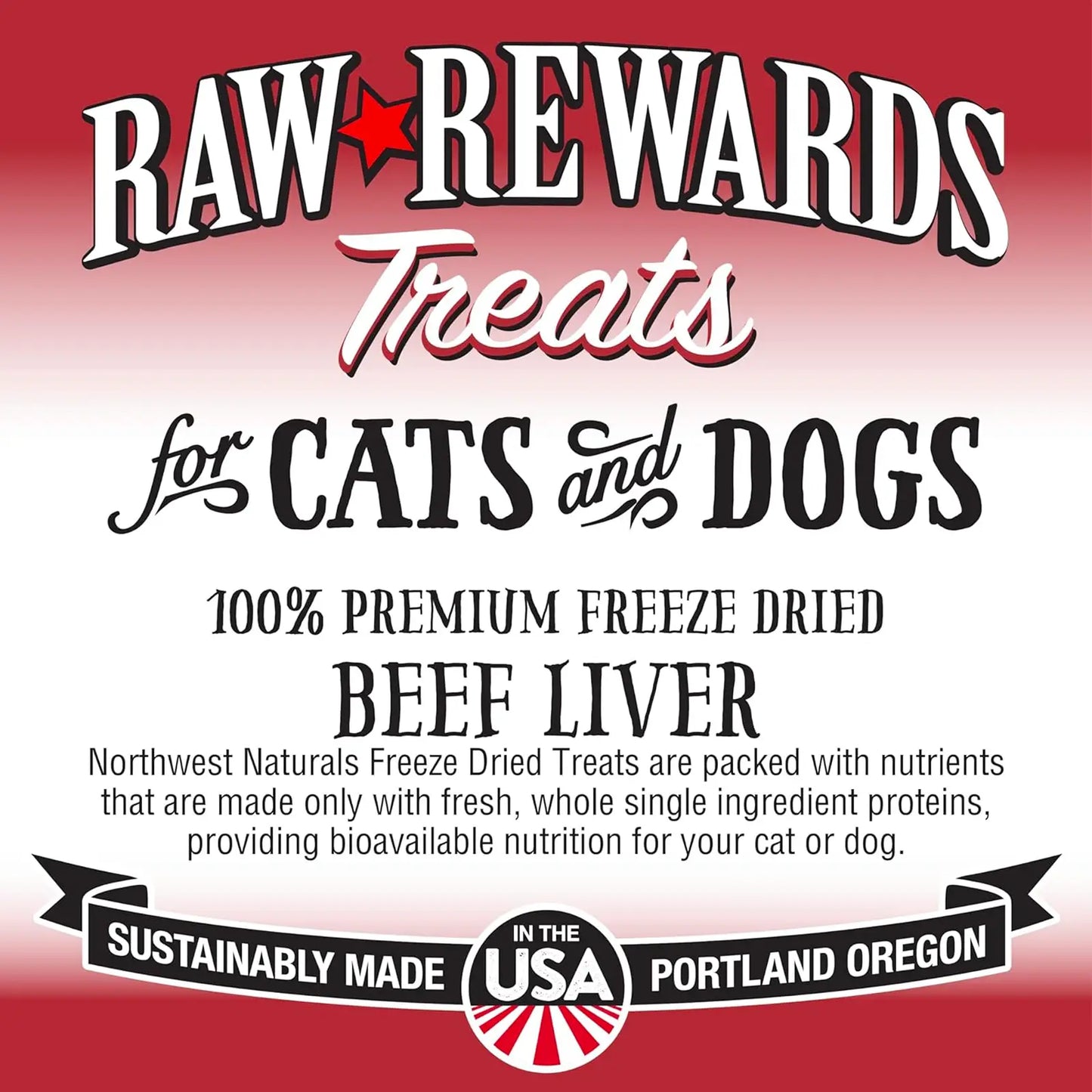 Northwest Naturals Raw Rewards Freeze Dried Treats For Dogs And Cats - Beef Liver 85g