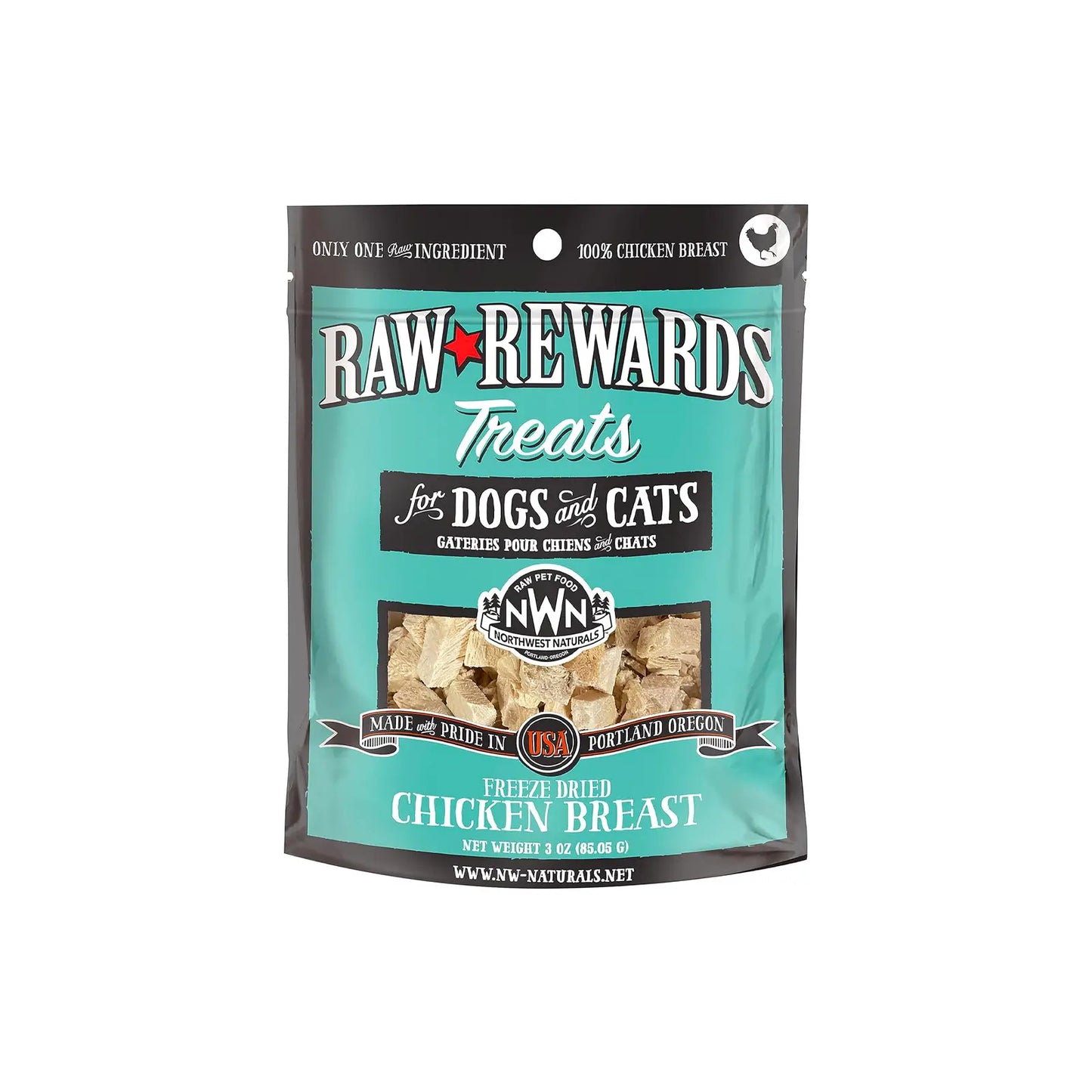 Northwest Naturals Raw Rewards Freeze Dried Treats For Dogs And Cats - Chicken Breast 85g