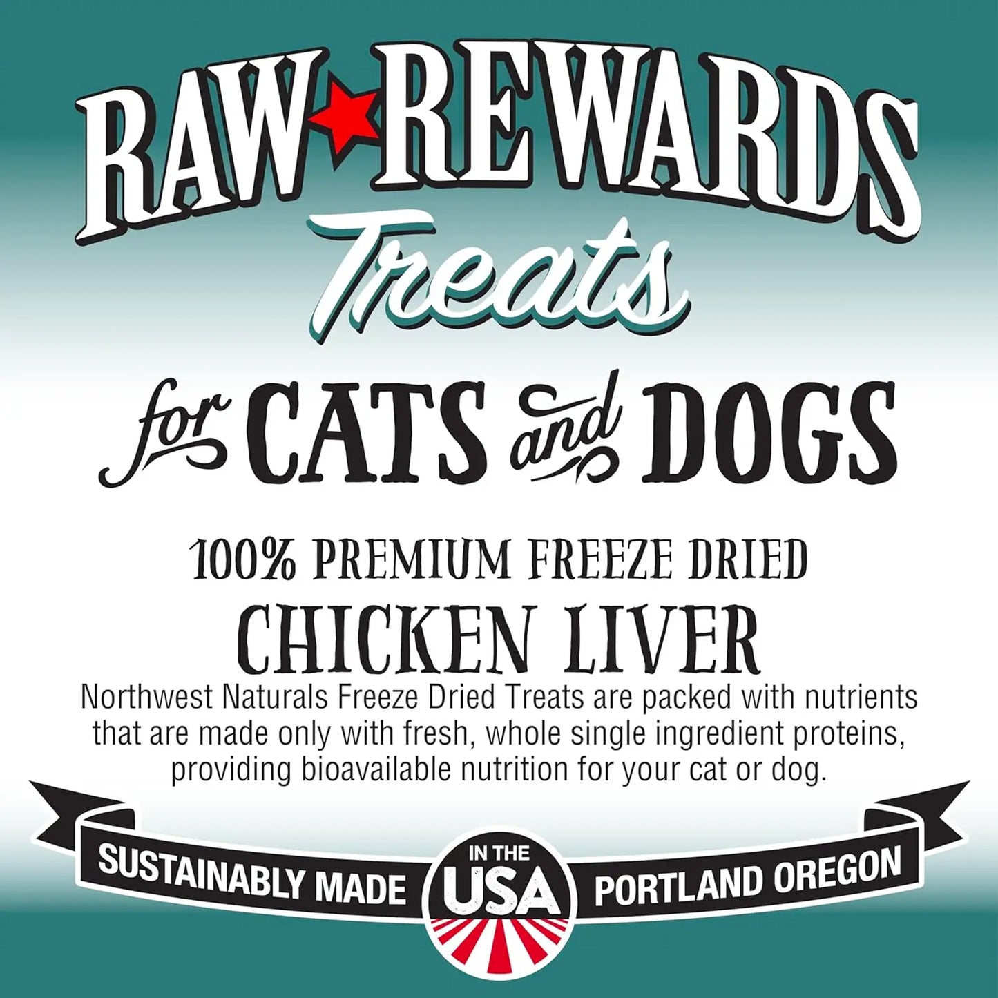 Northwest Naturals Raw Rewards Freeze Dried Treats For Dogs And Cats - Chicken Liver 85g