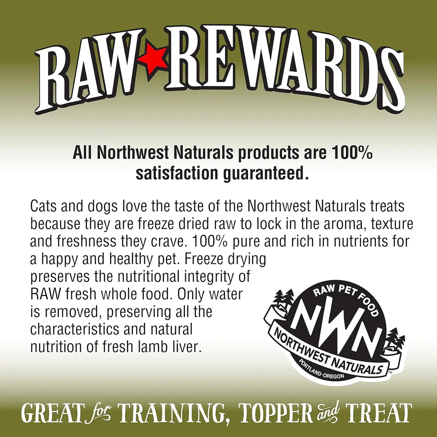 Northwest Naturals Raw Rewards Freeze Dried Treats For Dogs And Cats - Lamb Liver 85g