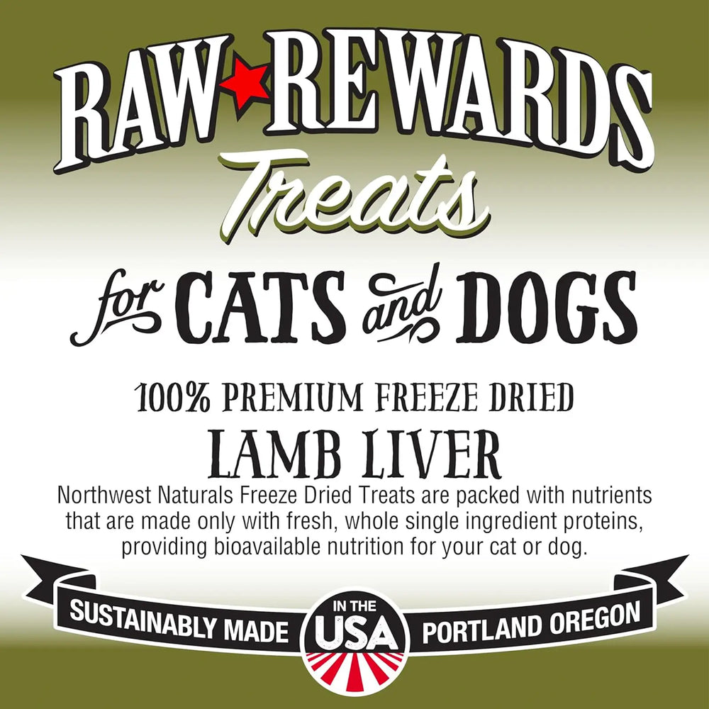 Northwest Naturals Raw Rewards Freeze Dried Treats For Dogs And Cats - Lamb Liver 85g