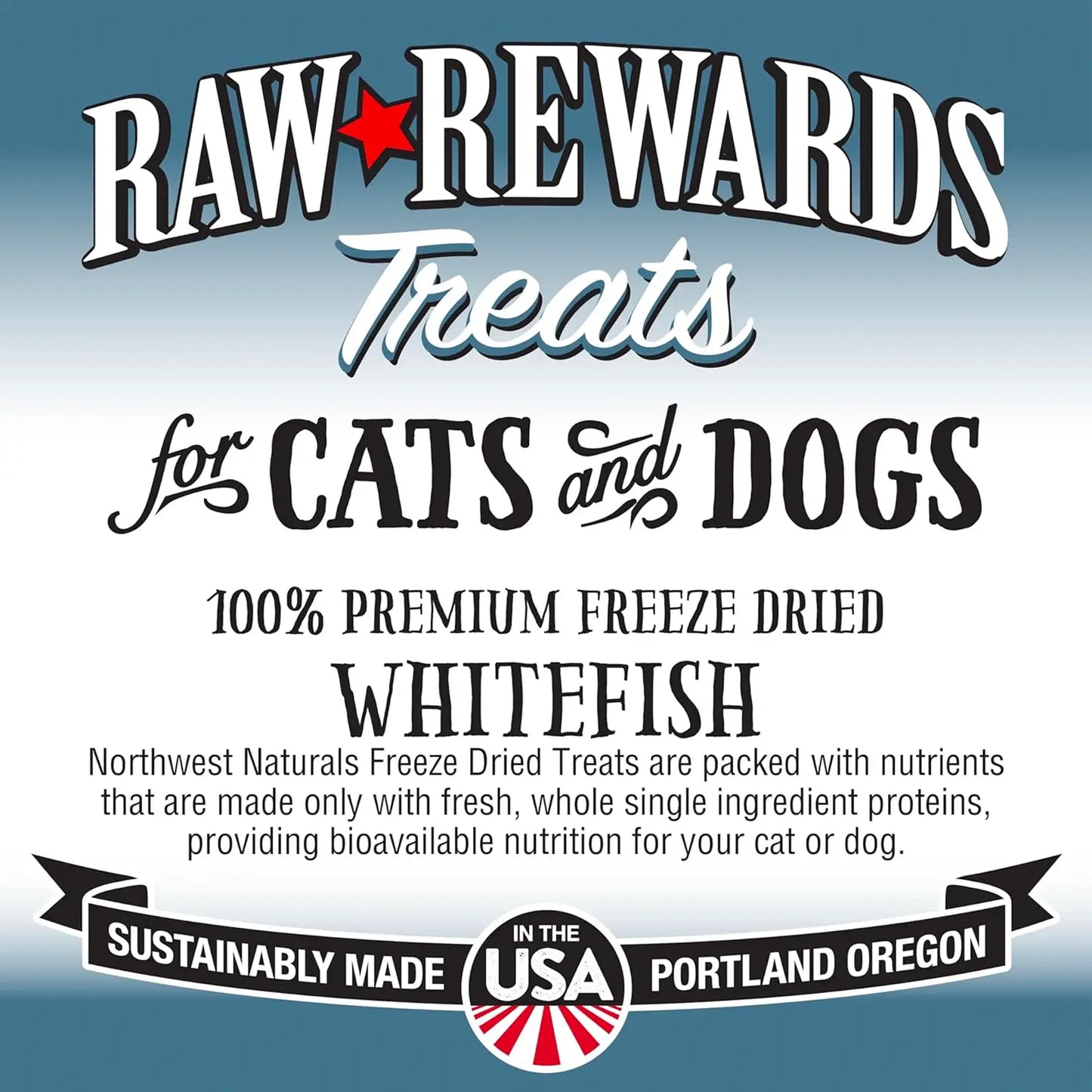 Northwest Naturals Raw Rewards Freeze Dried Treats For Dogs And Cats - WhiteFish 85g