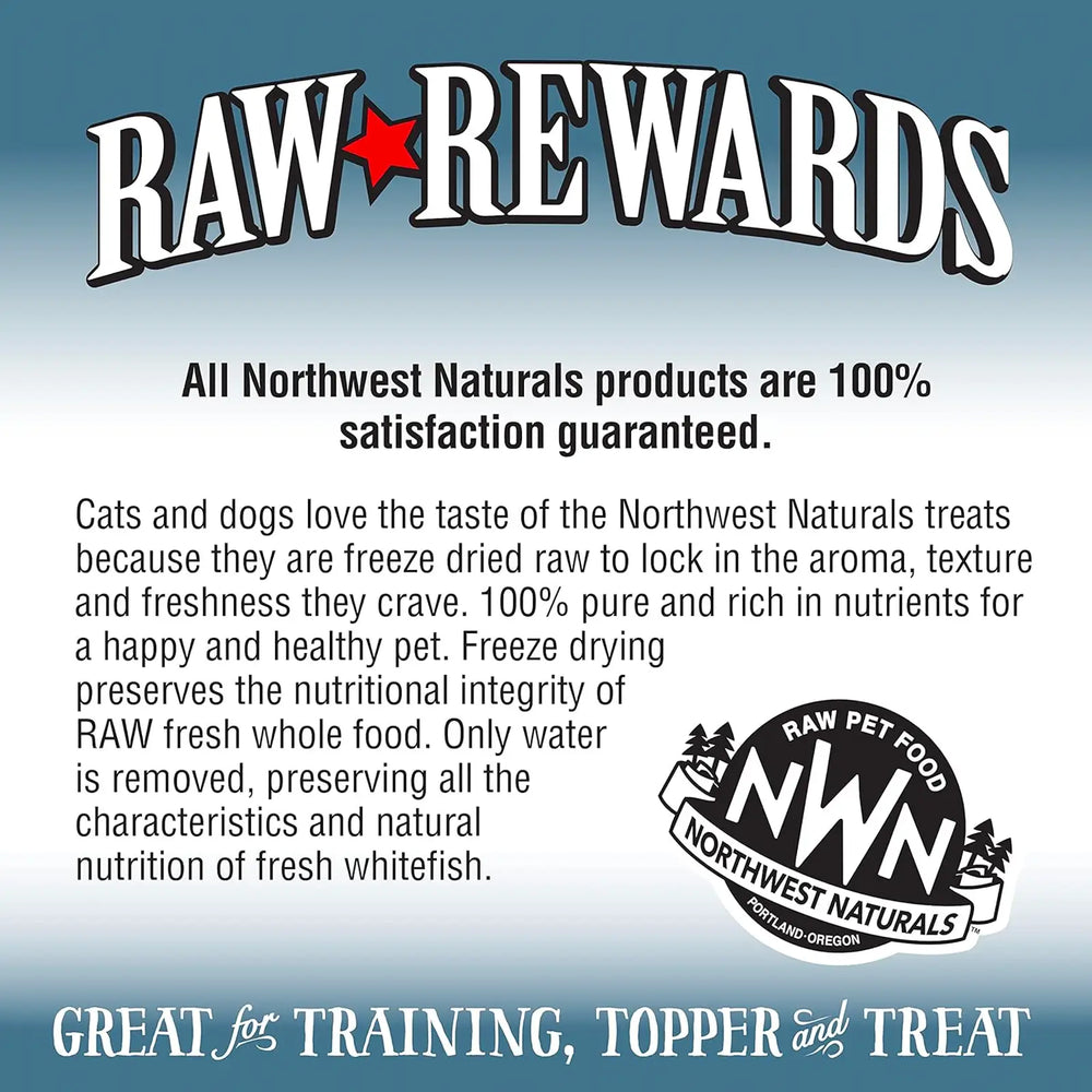 Northwest Naturals Raw Rewards Freeze Dried Treats For Dogs And Cats - WhiteFish 85g